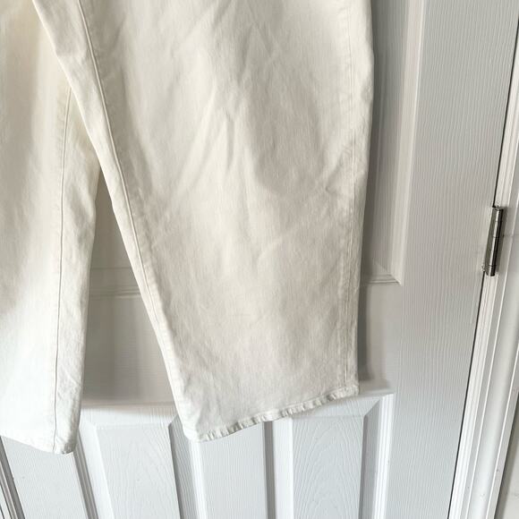 Madewell White The Perfect Vintage Wide Leg Crop Denim Jeans 14W Plus DM1626 - Picture 6 of 15